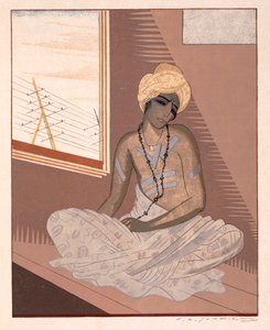 Kuvitus "Kim", kirjoittanut Rudyard Kipling, pubi. 1930 tekijältä Francois-Louis Schmied